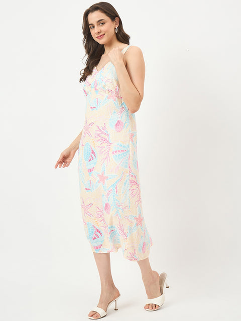 Madame Off-White Rayon Dress