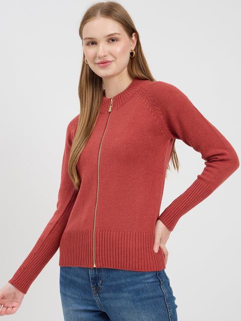 Madame Blush Zipper Sweater