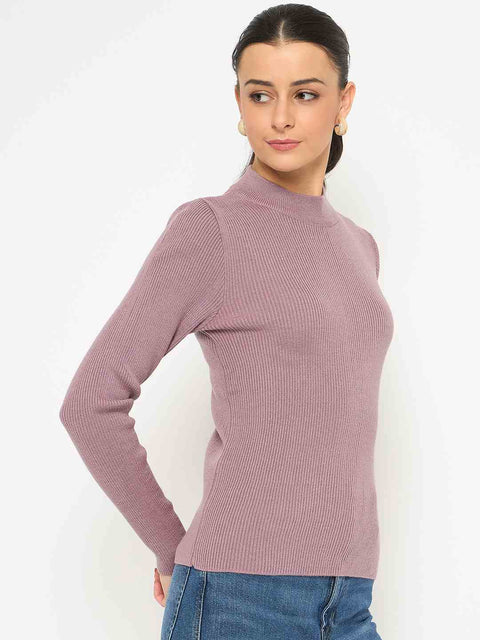 Madame Acrylic Mock Neck Garnet Skeeve