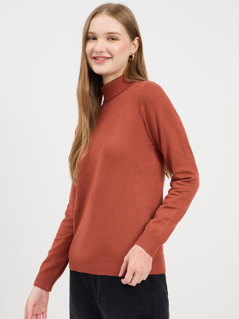Madame High Neck Rust Sweater