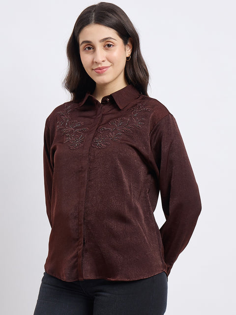 Madame Solid Coffee Shirt