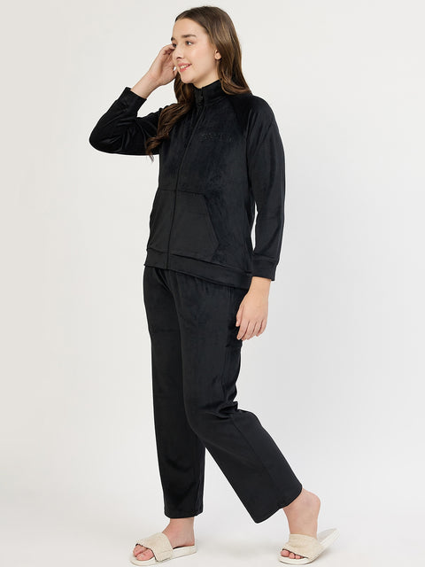 mSECRET Black Mock Neck Night Suit