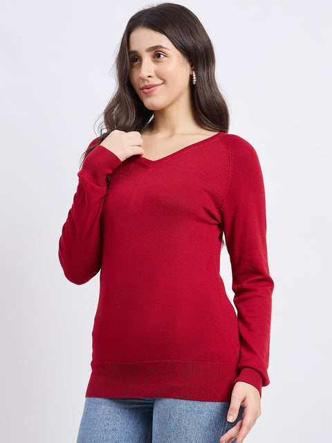 Madame Designer Maroon Sweater