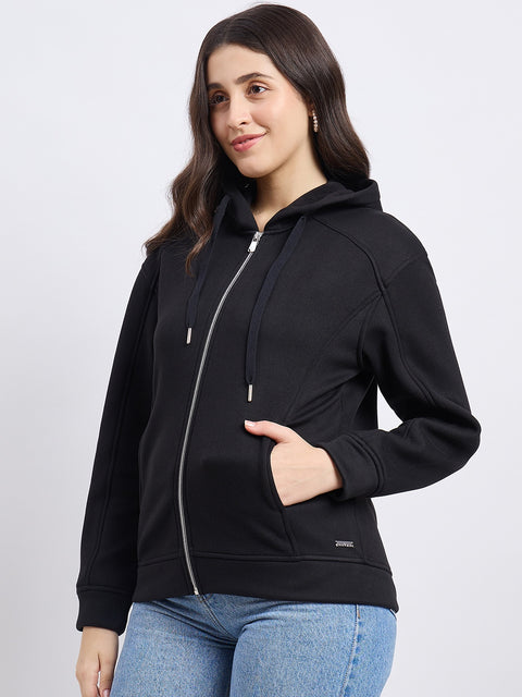 Madame Solid Black Sweatshirt