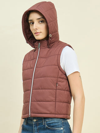 Madame Sleeveless Quilted Jacket with Hood
