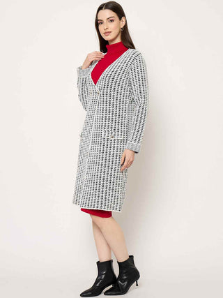 Madame Off White Dress and Cardigan Knitted Co-ord Set
