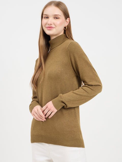 Madame High Neck Olive Sweater