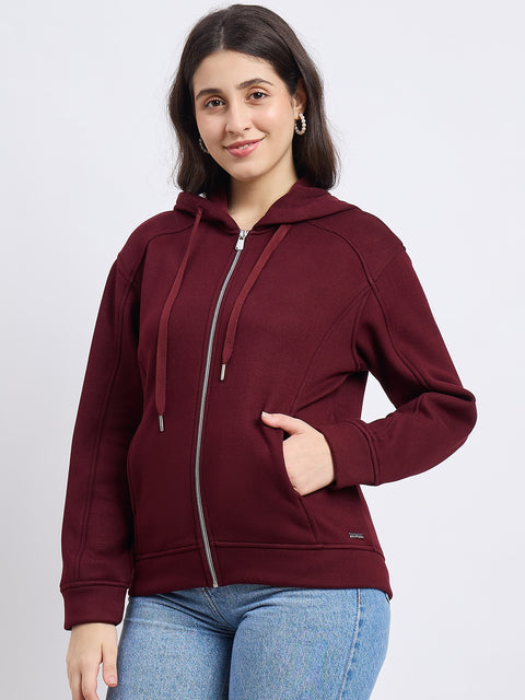 Madame Solid Wine Sweatshirt