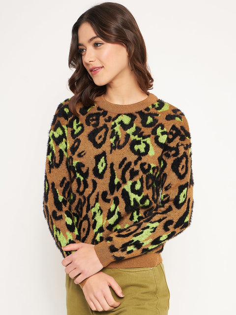 Madame Coffee Animal Printed Sweater