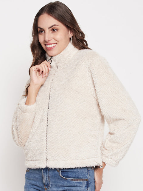 Madame Off-White Fluffy-Knit Sweatshirt