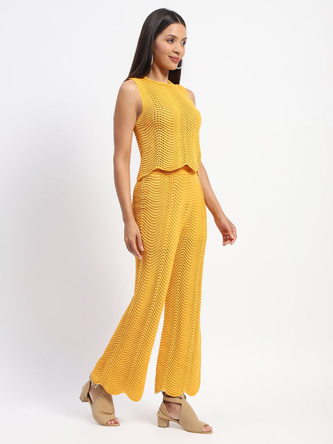 Madame Cotton Crochet Yellow Coord Set