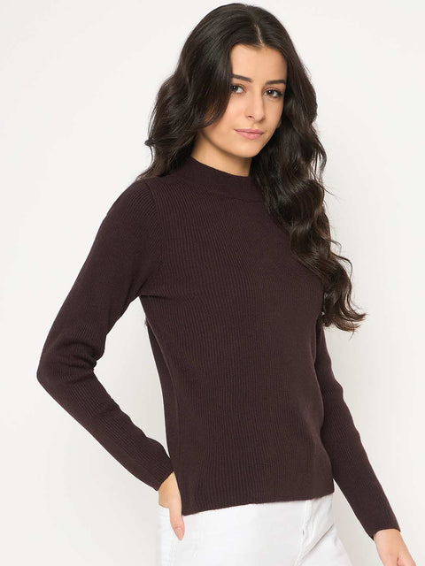 Madame Mock Neck Brown Skeeve