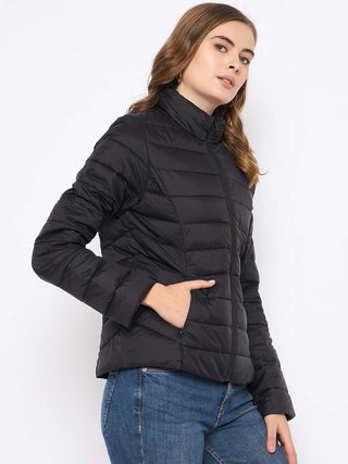 Madame Quilted Black Puffer Jacket