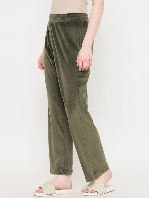 mSECRET Olive Green Winter Track Bottoms