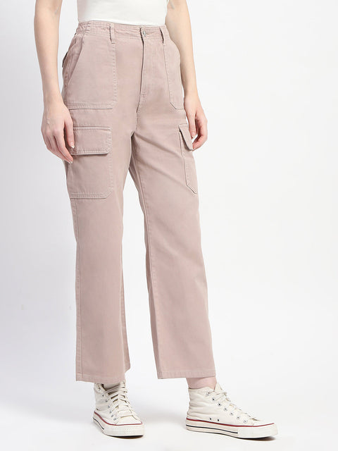 Madame Relax Fit Khaki Cargo Pants