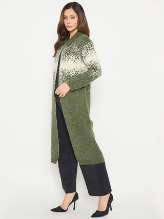 Madame Olive Green Bodycon Sweater and Shrug