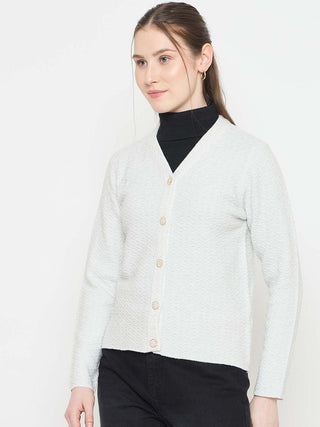 Madame V-Neck Cardigan with  Buttons