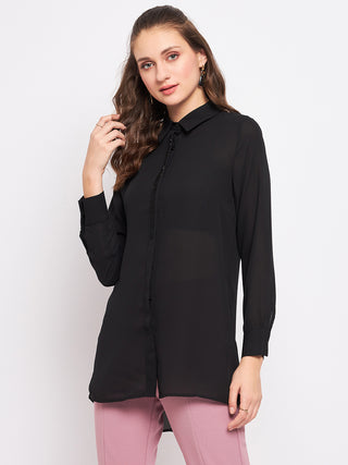 Madame Black Embellished Shirt