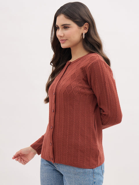 Madame Rust Self Design Cardigan
