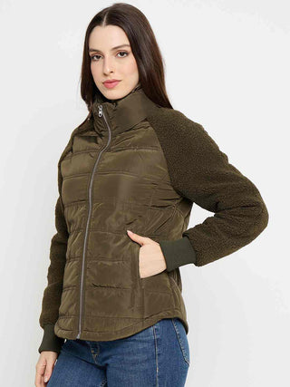 Madame Quilted Olive Green Jacket