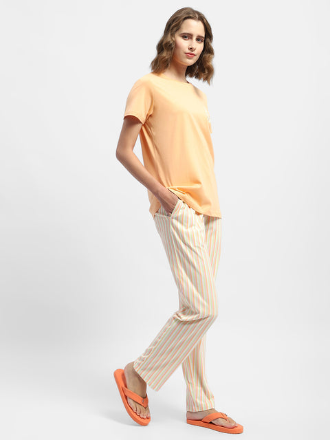 Msecret Striped Orange Two Piece Nightsuit