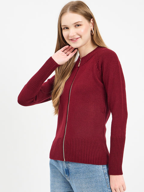 Madame Wine Zipper Sweater