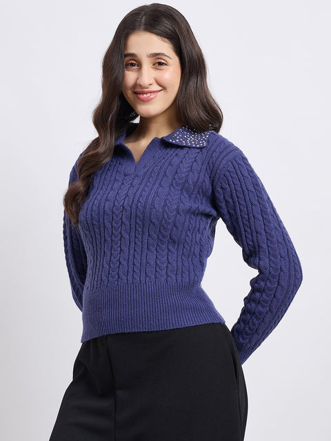 Madame Blue Polo Sweater