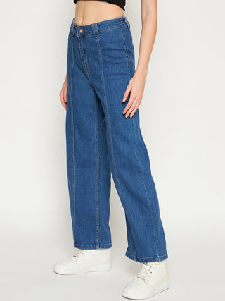 Madame Midblue Wide Leg Denim
