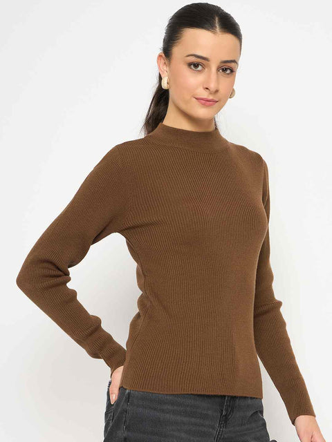 Madame Mock Neck Coffee Brown Skeeve