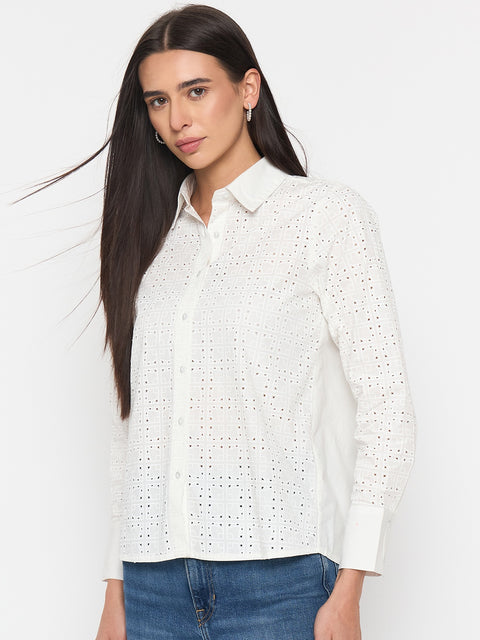 Madame White Cotton Shirt