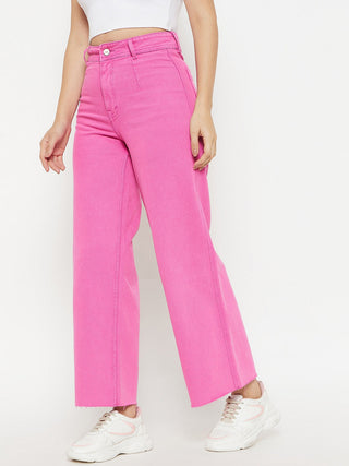 Madame Pink Solid Denim