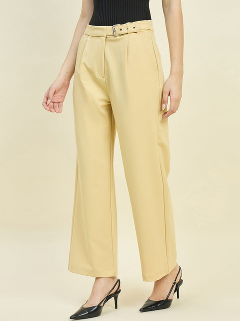 Madame Lemon Yellow Relaxed Fit Trousers
