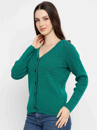 Madame Cable Knit Emerald Green Cardigan