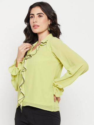 Madame Citrus Ruffled Top