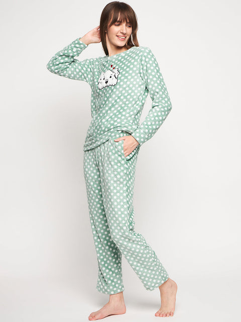 mSECRET Green Round Neck Nightsuit