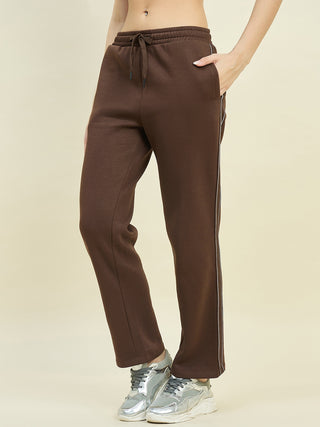 mSECRET Brown Cotton Blend Track Bottoms