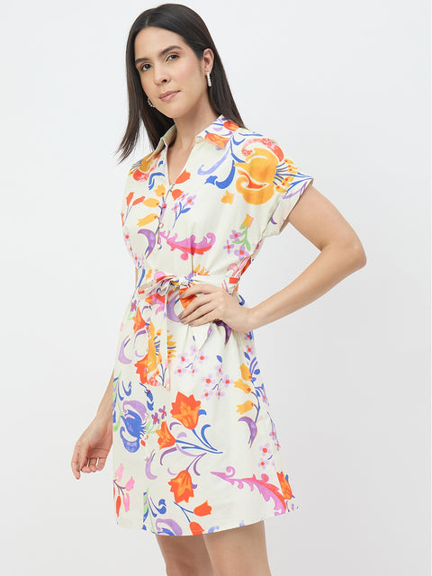 Madame Off-White Pure Cotton Dress