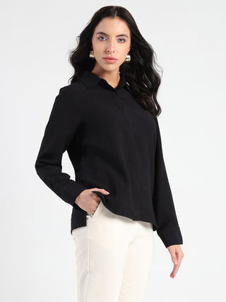 Madame Black Rayon Blend Shirt