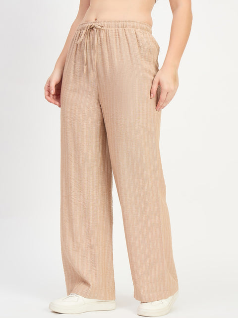 Madame Striper Brown Trousers
