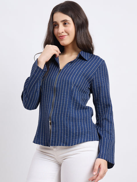 Madame Stripe Navy Shirt