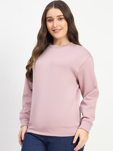 Madame Solid Blush Sweat-Shirt