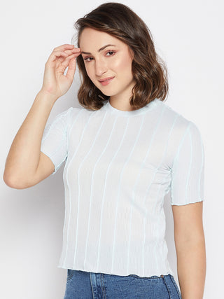 Madame Sky Cotton Striped Top