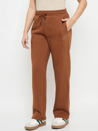 Madame Brown Cotton Blend Track Bottoms
