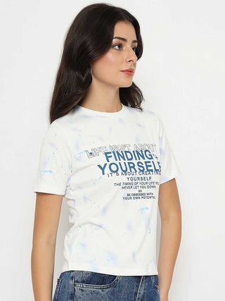 Madame All Over Print Blue T-Shirt