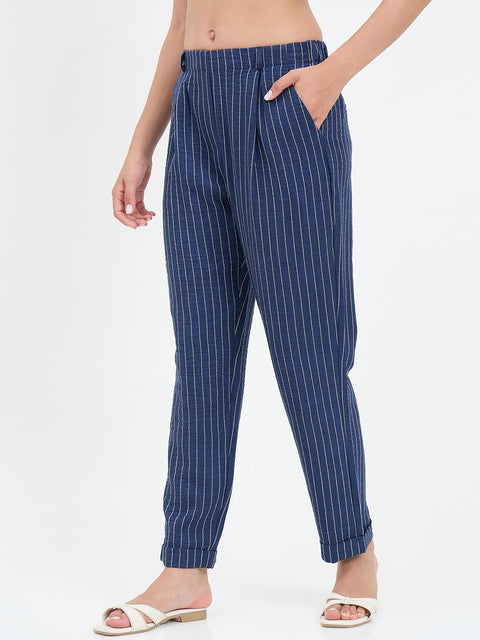 Madame Blue Tapered Trousers