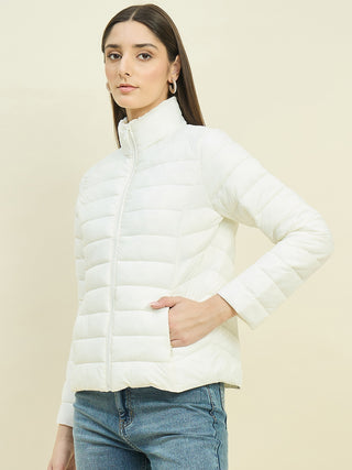 Madame Off White Quilted Puffer Jacket