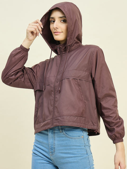 Madame Wine Red Hooded Jacket