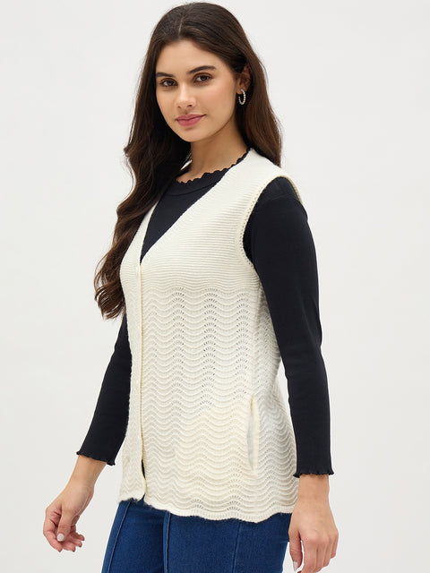Madame Off White Cardigan