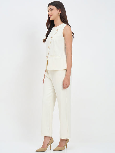 Madame Off White Formal Co-ord Set