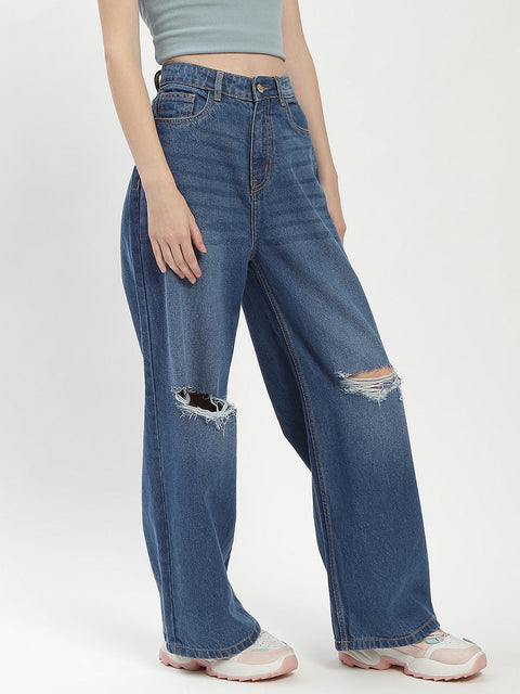 Madame Shanaya Kapoor Ripped Blue Jeans